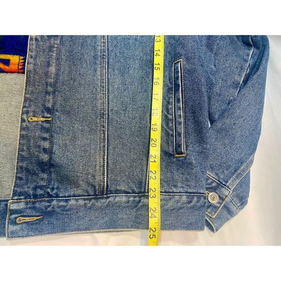 Pendleton High Grade Western Wear Wool Panel Aztec Denim Jacket Large - Picture 9 of 10